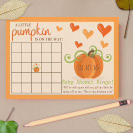 Niedlich Little Pumpkin Baby Duschbingo Karten