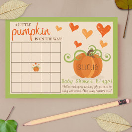 Niedlich Little Pumpkin Baby Duschbingo Karten