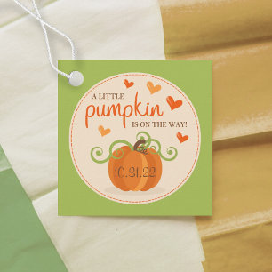 Niedlich Little Pumpkin Baby Dusche Geschenkanhänger
