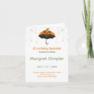 Niedlich Little Pumpkin Baby Sprinkle Einladung