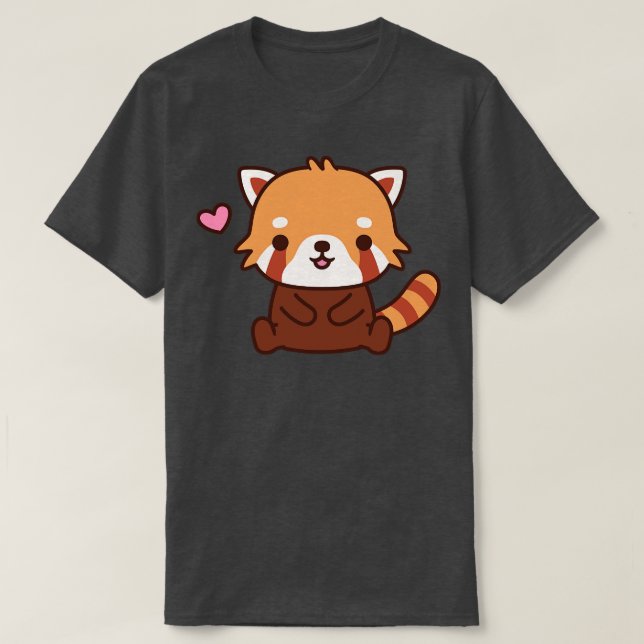 Niedlich Little Red Panda T-Shirt (Design vorne)