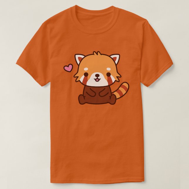 Niedlich Little Red Panda T-Shirt (Design vorne)