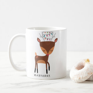 Niedlich Little Reindeer Christmas Lights Tasse