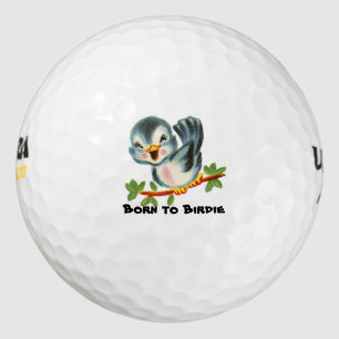 Niedlich Little Retro Bird Birdie Personalisiert Golfball