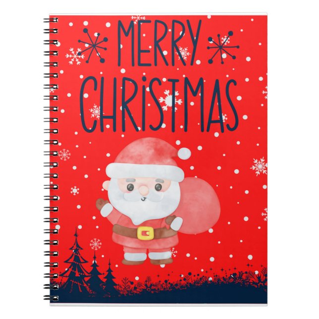 Niedlich Little Santa Red Notebook Notizblock (Vorderseite)