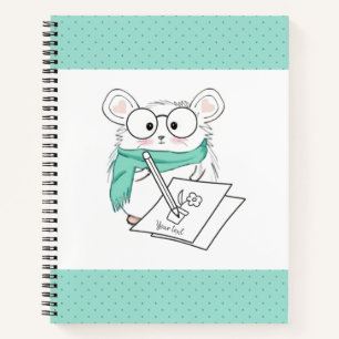 Niedlich Little Smart Hamster Blue Notizbuch