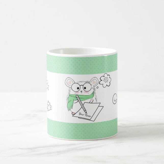 Niedlich Little Smart Hamster Green Kaffeetasse (Mittel)