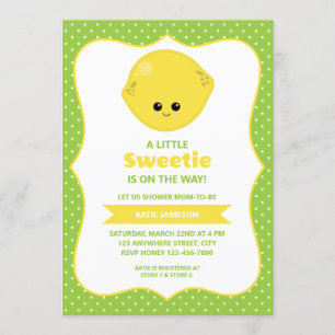 Niedlich Little Sweetie Lemon Babydusche Einladung