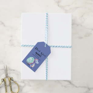 Niedlich Little Watercolor Dinosaur Babydusche Geschenkanhänger
