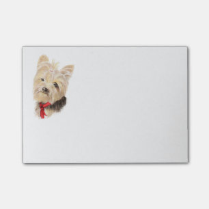 Niedlich Little Watercolor Yorkie Yorkshire Terrie Post-it Klebezettel