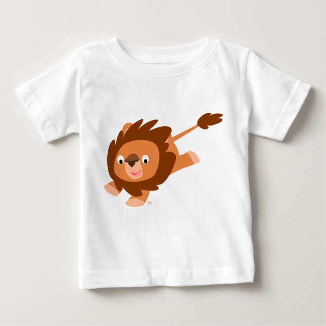 Niedlich Living Cartoon Lion Baby T - Shirt (Vorderseite)