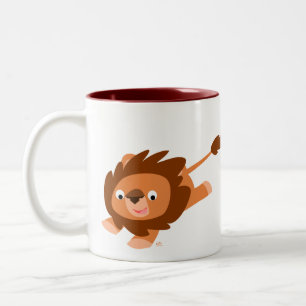 Niedlich Living Cartoon Lion Zweifarbige Tasse