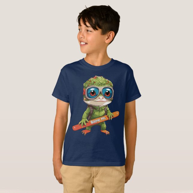 Niedlich Lizard Boyne Mountain Ski T-Shirt (Vorne ganz)