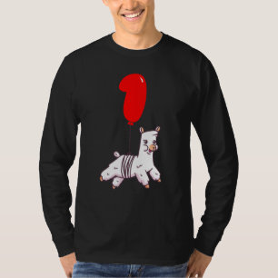 Niedlich Llama 1. Geburtstag Kinder Ballon Party T-Shirt