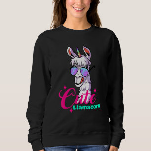 Niedlich Llama Alpaca Llamas Kinder Giro del Malca Sweatshirt
