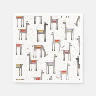 Niedlich Llama Alpaca Serviette