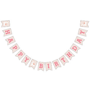 Niedlich Llama Baby Kindergeburtstag Pink Banner