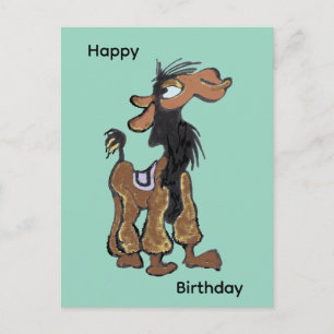 Niedlich Llama Cartoon Happy Birthday Postcard Feiertagspostkarte