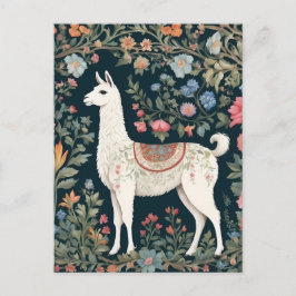 Niedlich Llama Elegant Floral Postkarte