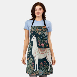 Niedlich Llama Elegant Floral Schürze