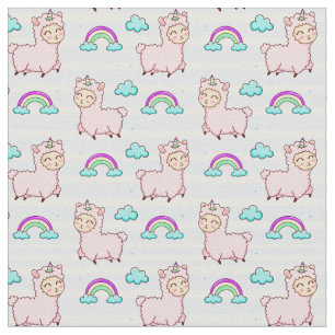 Niedlich Llama Fabric Stoff