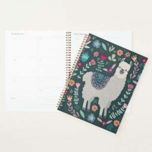 Niedlich Llama Floral Design Planer