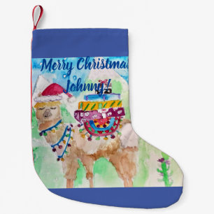 Niedlich Llama Frohe Weihnachtsjunge Kinder Strump Kleiner Weihnachtsstrumpf
