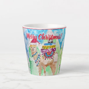 Niedlich Llama Frohe Weihnachtskunst Girls Latte T Milchtasse