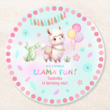 Niedlich Llama Fun Cactus Colorful Girl Birthday