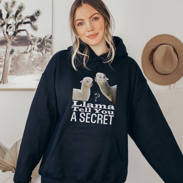 Niedlich Llama Funny Pun Jokes Memes Black Hoodie (Von Creator hochgeladen)