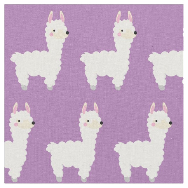 Niedlich Llama Kids Baby Stoff (Nahaufnahme)