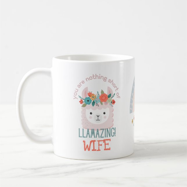 NIEDLICH LLAMA Sie sind Phantastische EHEFRAU GIRL Kaffeetasse (Links)