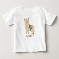 Niedlich Llama Whimsical Personalisiert Baby T - S