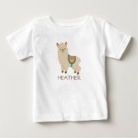 Niedlich Llama Whimsical Personalisiert Baby T - S