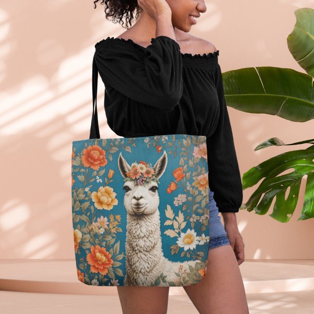 Niedlich Llama William Morris Inspirierte floral (Von Creator hochgeladen)