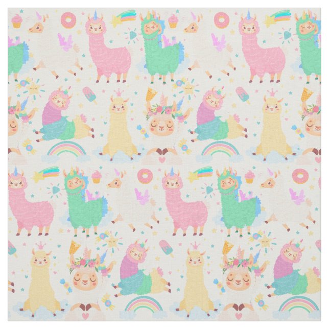 Niedlich Llamas Stoff (Muster)