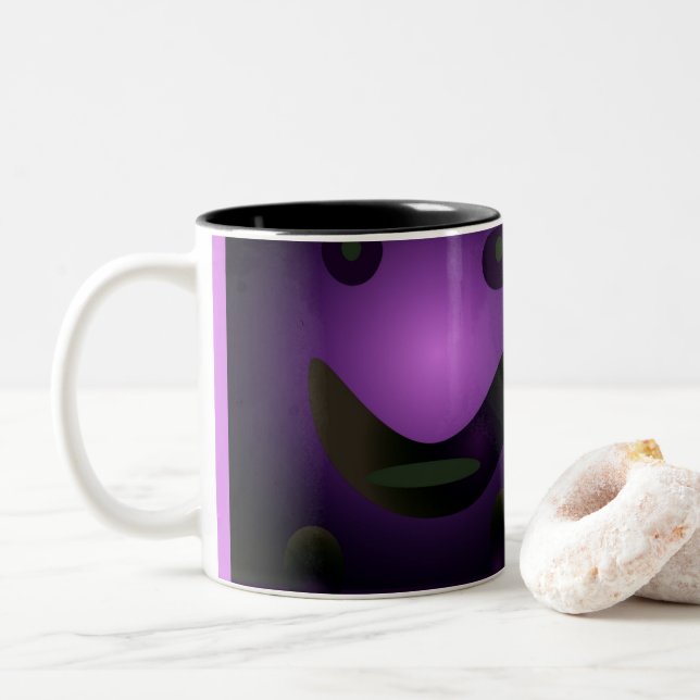 NIEDLICH_LOGO_PINK_BLACK ZWEIFARBIGE TASSE (Mit Donut)