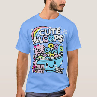 Niedlich Loops Kawaii Cereal T-Shirt