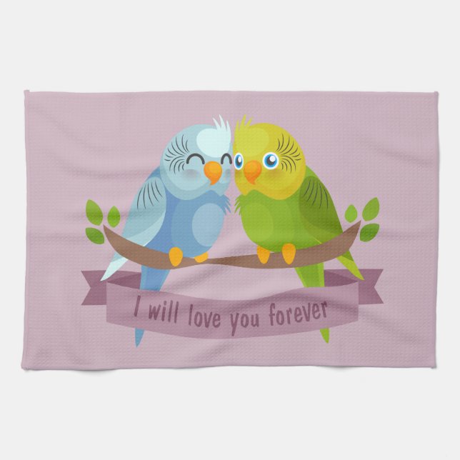 Niedlich Love Birds Küchentuch (Horizontal)