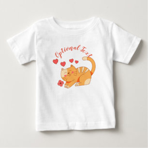 Niedlich Love Orange Tabby Kitten Baby T-shirt