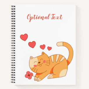 Niedlich Love Orange Tabby Kitten Notizbuch