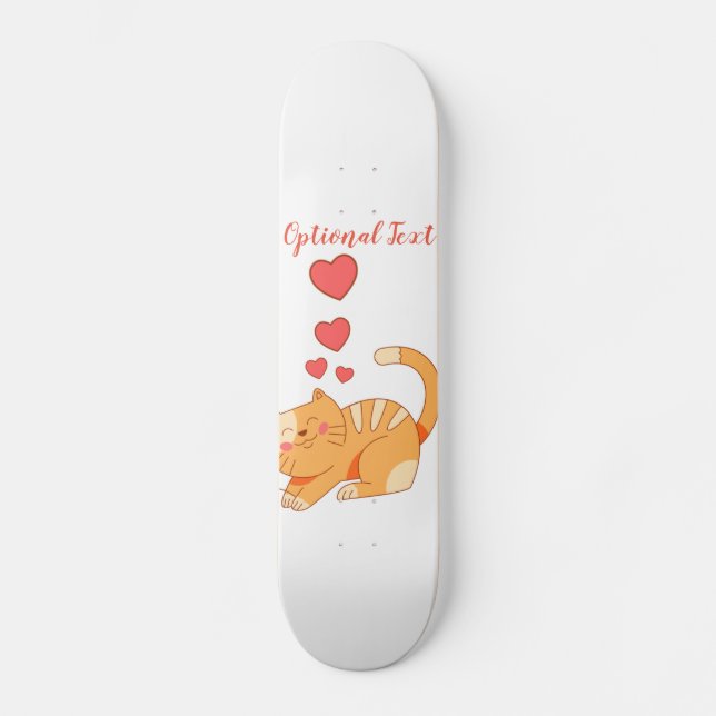 Niedlich Love Orange Tabby Kitten  Skateboard (Vorderseite)