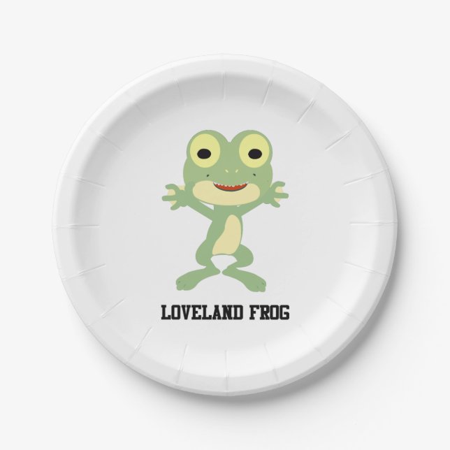 Niedlich Loveland Frog Pappteller (Vorderseite)