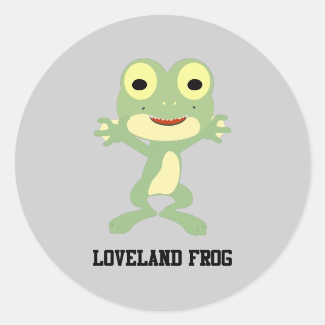 Niedlich Loveland Frog Runder Aufkleber (Vorderseite)