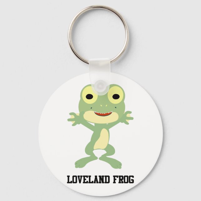 Niedlich Loveland Frog Schlüsselanhänger (Vorderseite)