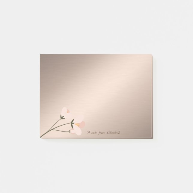 Niedlich Lovely Stilvoll Elegante Blume Post-it Klebezettel (Vorderseite)