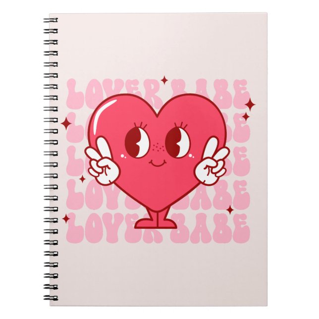 Niedlich Lover Babe Heart Notizblock (Vorderseite)