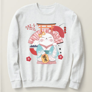 Niedlich Lucky Cat Sweatshirt