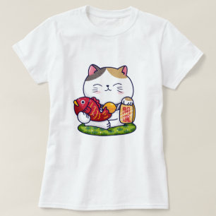 Niedlich Lucky Cat T - Shirt