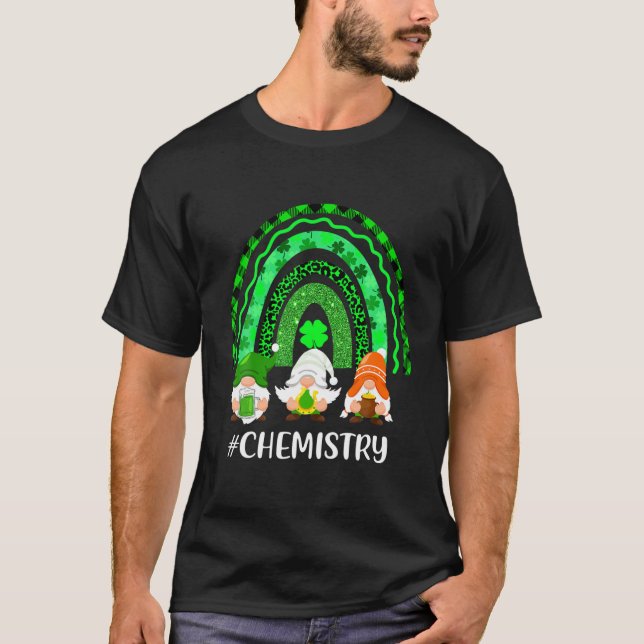 Niedlich Lucky Rainbow Chemistry Gnome Leopard Hap T-Shirt (Vorderseite)